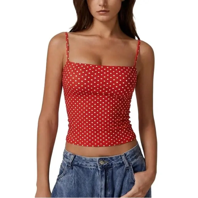 QINSEN Apparel Women'S Double Lined Basic Tank Top Adjustable Spaghetti Straps Sleeveless Camisole Shirts Breathable Casual Wear