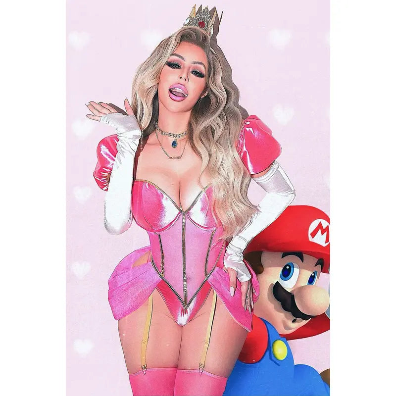 Video Game Princess 6 Piece Costume Set - Pink