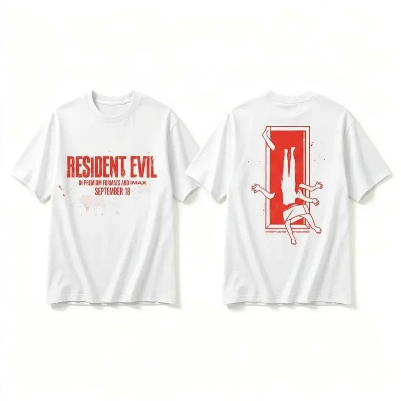 Resident Evil 2026 T-Shirt | Origin of Evil Survival Horror Graphic Tee | Zombie Apocalypse Oversized Cotton Streetwear Shirt | Unisex Horror Movie Fan Gift