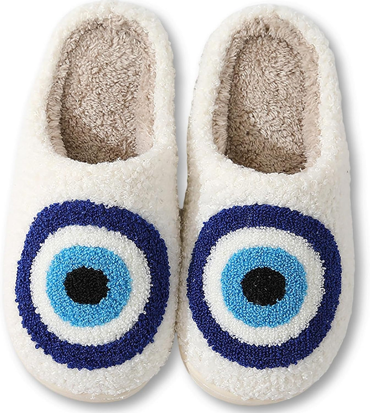 Womens Mens Slippers Memory Foam Plush Fluffy Warm Lined Slippers Indoor Outdoor House Winter Slippers