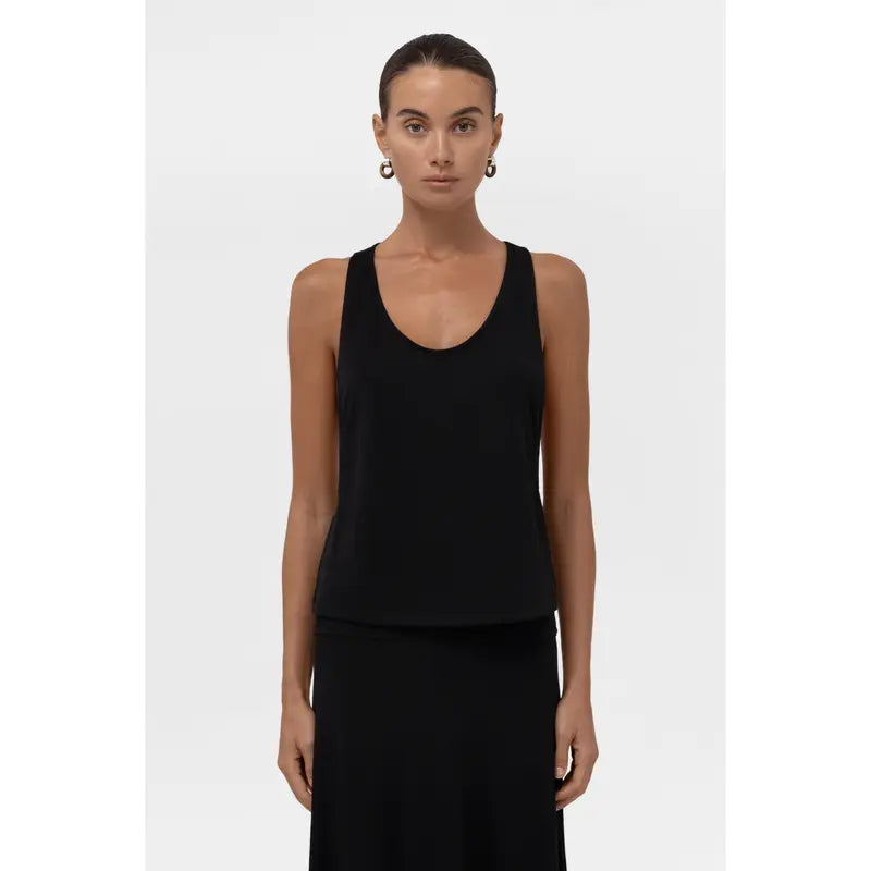Everyday Jersey Racerback Top - Black