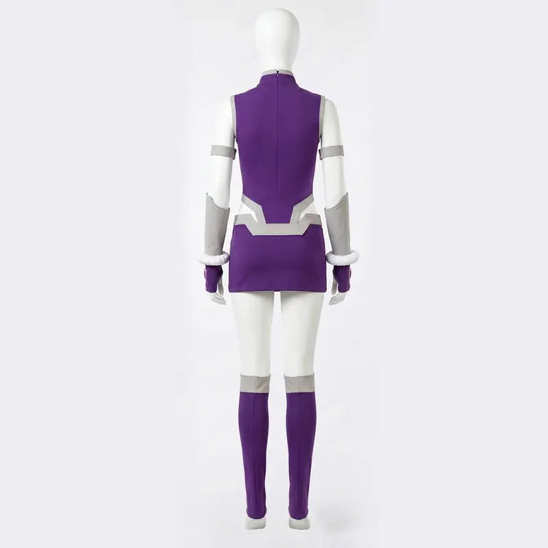 Koriand'R Teen Titans Cosplay Costumes Starfire Adult Women Purple Battle Suit Bodysuit Con Fantasy Outfits for Halloween Role Play Party
